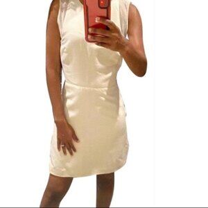 Phillip Lim ivory cream sleeveless cocktail dress with sheer cutout on back NWT